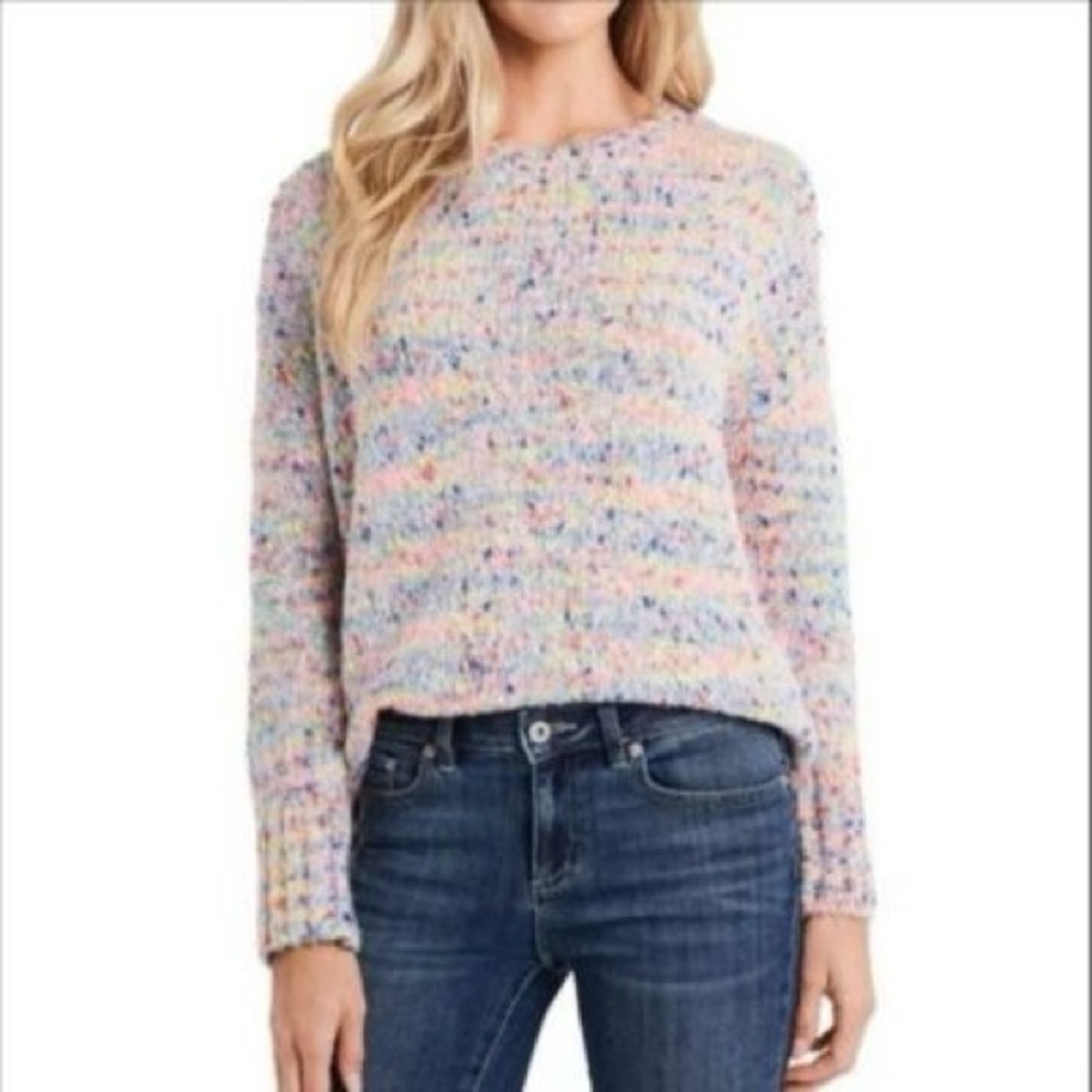 CeCe Confetti Crewneck Multicolor Sweater